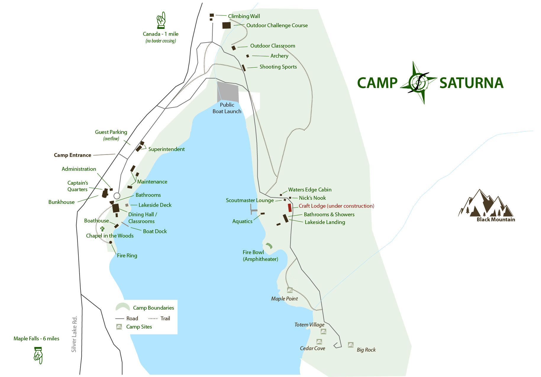 A map of Camp Saturna